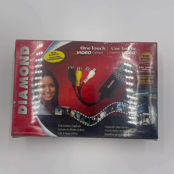 Diamond One Touch Video Capture Stream Share Online Edit Burn DVDs - Picture 1 of 3